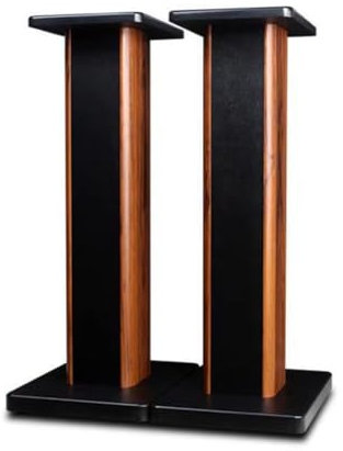 1 paio di supporti in legno per altoparlanti, design cavo può essere riempito con sabbia, per home cinema Hi-Fi desktop e altoparlanti satellitari monitor stand