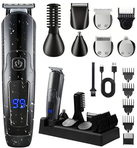 ritarga Beard Trimmer for Men, 20 Length Settings, 14-in-1 Cordless Grooming Kit, Waterproof Electric Razor for Men with A Razor Stand, Hair Trimmer, Nose Hair Trimmer, Cordless Hair Clippers