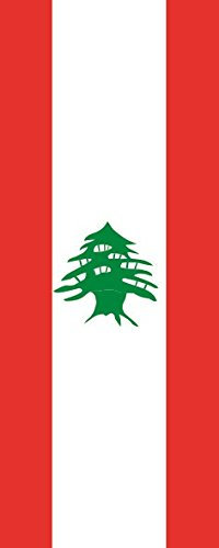 U24 Fahne Flagge Libanon im Hochformat Premiumqualität 150 x 400 cm
