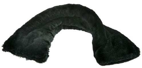 Pelucho - Bouillotte tour de cou Noir - Made in France - Lavande et blé - Chaleur - Bien être - Douceur - Douleurs cervicales et lombaires - bouillotte micro-onde