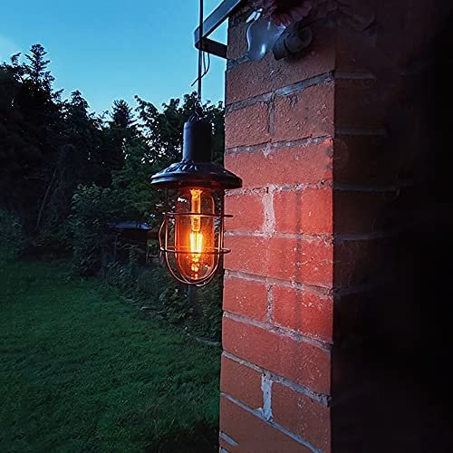 Dapo LED-Solar-Garten-Hänge-Leuchte LIO Metall schwarz/Kunststoff, Ø 11,2cm, Gesamtlänge 38cm, IP44, Baum-Party-Balkon-Dekorations-Stimmungs-Lampe (1er)