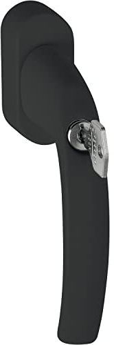 Hoppe 11618243, schwarz matt Fenstergriff ATLANTA-Secustik 90°, VK 7 x 32-42 mm
