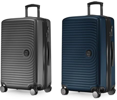 Hauptstadtkoffer Mitte - Mittelgroßer Hartschalenkoffer & - Mitte - Mittelgroßer Hartschalenkoffer, Check-In Gepäck mit 8 cm Volumenerweiterung, TSA, 4 gummierte Doppelrollen, 68 cm, 88 L, Dunkelblau