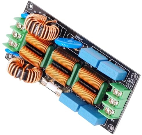 ULIJTH Filtro de interferencias electromagnéticas de 220 V, diseño de 4 etapas, eliminadores de ruido para sistemas de cine en casa