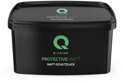 Q-COVER Matt-Schutzlack 1 L | Klarlack mit Matteffekt | Transparent & wasserbasiert | Für Beton Architekt, Mosaikputz, Dekorputz | Acrylharz-Beschichtung, kratzfest & abriebfest