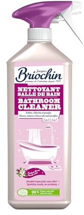 BRIOCHIN Nettoyant salle de bain 3 en 1 parfum floral 1L, purifie, détartre lavabos, baignoires et robinets, résultat impeccable sans effort, ingrédients d'origine naturelle, fabriqué en France