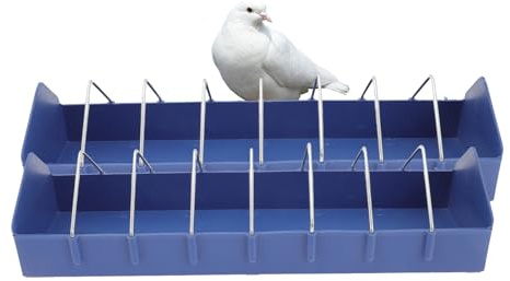 VALICLUD Mangeoires Anti-éclaboussures Lot de 2 Faciles à Démonter en Plastique PP Boîte à Nourriture pour Pigeons pour Cages à Oiseaux, pour Pigeonniers