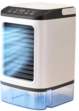Bärbar luftkonditionering, mini luftkylare USB-luftkonditioneringsfläkt 3 hastigheter skrivbordsfläkt 900 ml stor vattentank evaporativ kylfläkt 2 dimmlägen luftkonditioneringsenhet för hem sovrum