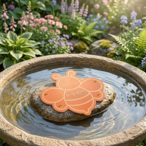 Kupferscheibe gegen für Vogelbad 10cm Reinkupfer Reinigungsdisk Wasseraufbereitung für Vögel Wetterfest Einfache für anwendung(12)