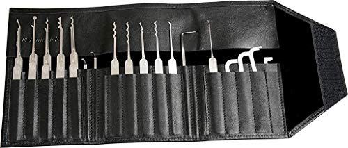Multipick ELITE 23 Kit crochetage serrure extra fin pour le vrai professionnel - acier à ressort de 0,4 mm - Lockpicking kit - Set de Crochetage Serrure Professionnel - Made in Germany - 23 pièces
