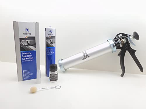 SCHEIBENKLEBER KLEBESET FRONTSCHEIBE KARTUSCHE SET SCREENOX COLD 300ML (3)