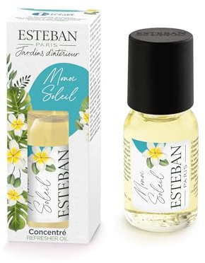 Esteban Raumduft Nachfüller Duftöl Konzentrat – Duft Nachfüller für Diffuser, Aroma Diffuser & Duftbrenner - Duftöl - Nachfüllflasche 15 ml - Monoï
