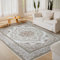OUGPIU Vintage Teppich Wohnzimmer Schlafzimmer Teppich Groß Marokko Kurzflor Teppiche Waschbar Weich rutschfest Vintage Design,Pflegeleicht Robuster Flauschiger Dekor Teppich (Braun, 160 x 230 cm)