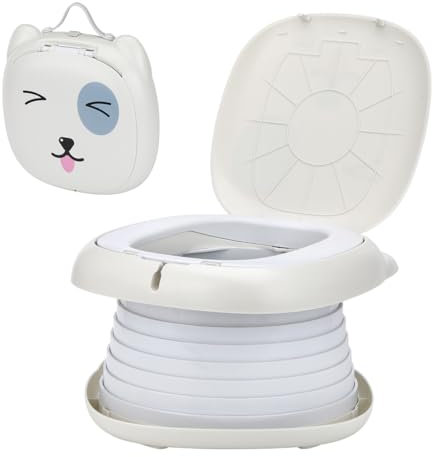 NK Original Kinder Toilettentrainer - Tragbarer, faltbarer Kindertoilettensitz mit lustigem Design, Lernhilfe, hygienisch, Übergangsphase Windel zu Toilette, inklusive Beutel