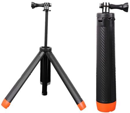 4 i 1 Selfie Stick Flytande Stativ med Handgrepp, Vattentät Utdragbar Selfie Monopod, Utdragbar Selfie Stick för Action 5 Pro 4 3 och Most Action-kamera