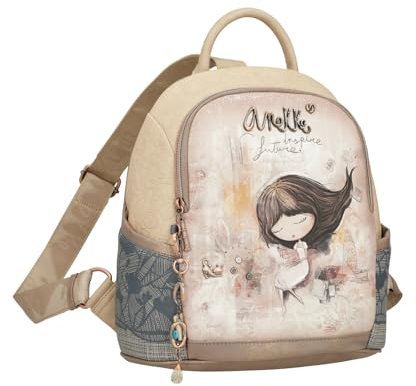 Memories Anti-Diebstahl-Rucksack, doppelte Fächer und optimale Sicherheit, lässiger Stil und Außentaschen, Maße: 29 x 31 x 14 cm