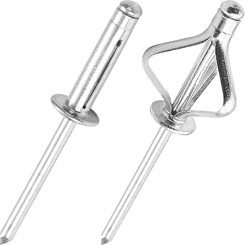 Remaches ciegos de aluminio de expansión triple – Surtido de remaches de bulbo para plásticos o materiales blandos (plata, Ø4,8 x 16 mm, 50 piezas)