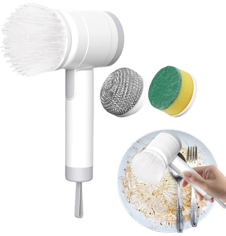 Scrubber Elettrico Rotante | Scopa Elettrica a Batteria Senza Fili,Attrezzo Pieghevole Ricaricabile Per Piastrelle Vasca Auto Bagno Cucina