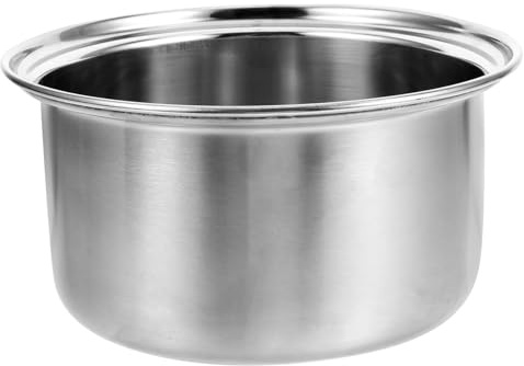 Kichvoe Stainless Steel Hot Pot Liner for Induction Cookers Small Soup Pot Lid Single Serving Design for Cooking Broth Sturdy and Heat-Resistant