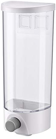 Kalttoy Dispensador automático de cereales de arroz montado en la pared de plástico transparente para almacenamiento de granos