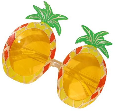 Hawaiianska glasögon – retro snygga solglasögon, ananas sommarglasögon för vuxna barn män kvinnor resa resa resa scen foto bås födelsedag
