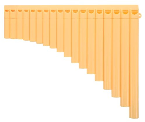 Zerodeko Tubes Yellow Pan Flutes Student Beginner Panpipe Chinese Musical Instrument Portable Folk Instrument for Music Class Learn Pan Flute Panpipe