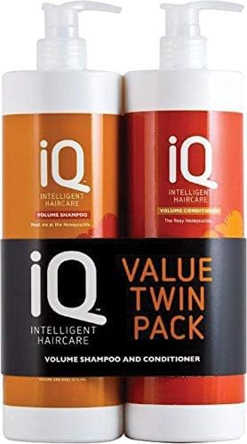 IQ Intelligent Haircare Volume Shampoo and Conditioner, Orange, 1000ml