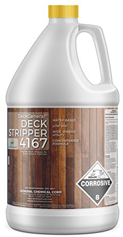 DeckGeneral - Downstream Injectable Deck Stripper 4167 - Water-Based Alkaline Wood Stain Remover - for Stripping Paint, Varnish, Sealer & Stain from Patios, Fences & Outdoor Furniture - 1 Gallon Jug