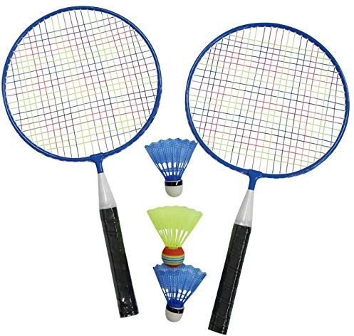 Badminton Set Of 2 Rackets & 3 Shuttlecocks & Carry Bag