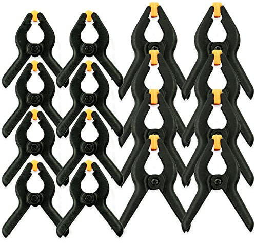 16 Pièces Pinces à Ressort, 2 Pouces/3 Pouces Pinces Clips, Pince de Serrage Serre-joint pour Travaux du Bois et Studio de Photographie