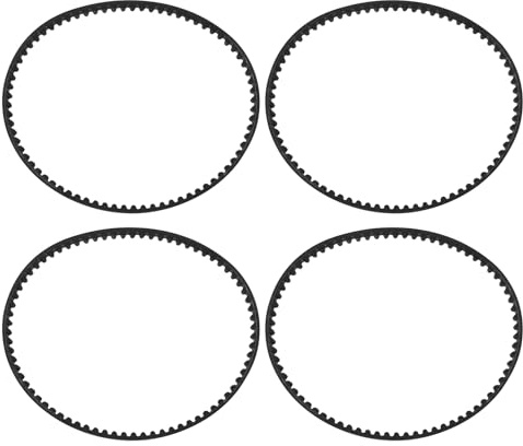 YINETTECH 4 cinghie dentate HTD 225-3M-6 in gomma senza fine 75T 225 mm di lunghezza x 6 mm di larghezza, cinghie di trasmissione sincrone ad anello chiuso puleggia cinghia dentata