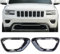 Tenzo-R Nebelscheinwerfer Umrandungen Schwarz Glanz für Jeep Grand Cherokee WK2 14-17