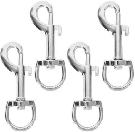 Karabinerhaken Mit Wirbel 4 Stück Karabiner-Haken Mit Drehgelenk Klein, Karabiner Drehgelenk Stabil, Karabinerhaken Mit Drehgelenk Hundeleine, Hundeleine Mit Bolzenkarabiner, Für Schlüsselanhänger