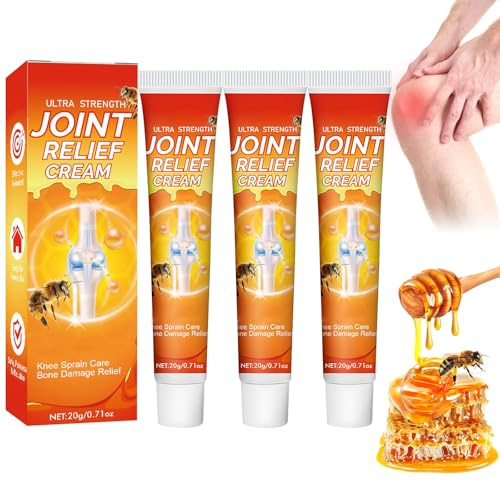 3PCS Joint Relief Cream, Joint Pain Relief, Joint Soothing Cream, Natural Ingredients, Fast-Absorbing, Soreness Relief, for Back, Neck, Feet, Shoulder, Knee Muscle