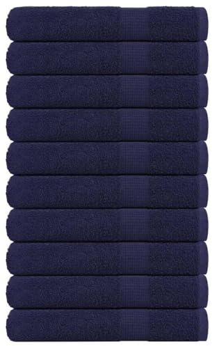 Genérico Toallas de Sauna FROGN 10 uds Azul Marino 80x200 cm 360 g/m²,Casa y jardín,Ropa de casa,Toallas-136793