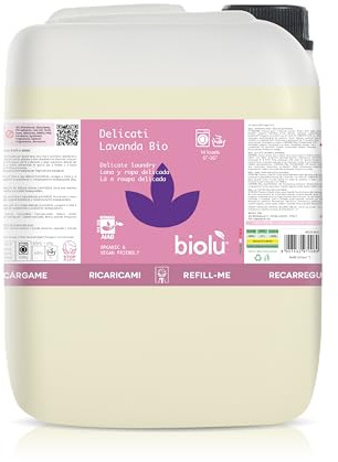Biolù Detersivo Delicati Lavanda, Biologico e Vegan, 5L