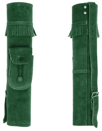 elToro Wild Colorz Fringe - Rückenköcher; Robustes Wildleder und attraktive Farben, Zubehör für Pfeil und Bogen (Grün)