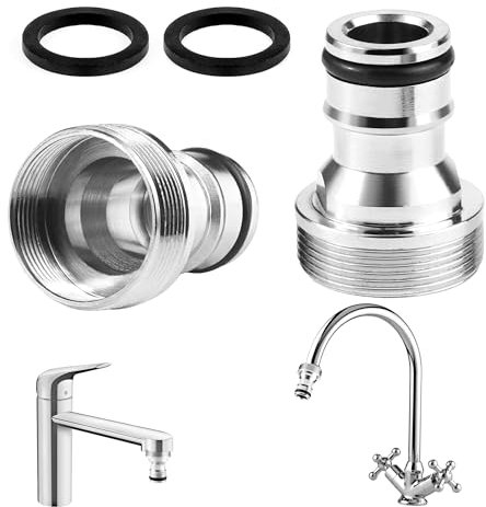 Raccords de Robinet universels pour mitigeur 2 Pièces Adaptateur de Tuyau M24 Adaptateur Robinet Tuyau Arrosage Connecteur Nez de Robinet Laiton pour Tuyau d'arrosage