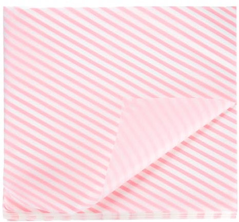 QUARKZMAN 100pz Fogli di Carta Cerata a Righe Quadrate 11,81 x 11,81 Carta Imballaggio per Alimenti Secchi Assorbente per Olio per Carta da Forno Sandwich Cestini Picnic Hamburger, Rosa