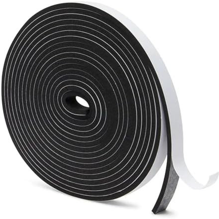 COYUN Guarnizione Paraspifferi Finestre E Porte 2x10 mm, Schiuma Nastro Paraspifferi Porta, Alta Densità Neoprene Adesivo Isolamento Nastro Sigillante Per Anti Freddo, Rumore E Collisione