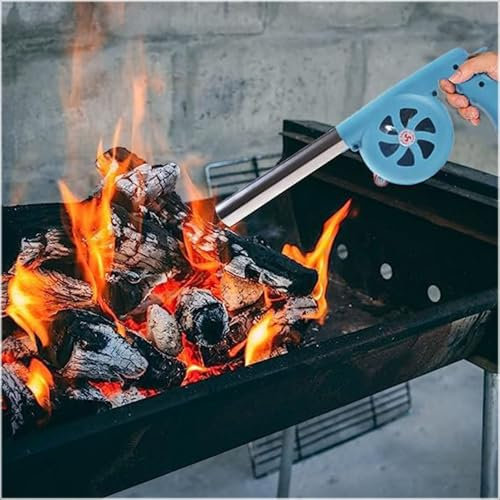 Accesorios para Barbacoa, soplador de Aire con Ventilador de manivela, Mini soplador Manual para Barbacoa Forge, Ventilador para Barbacoa para cocinar al Aire Libre, acce