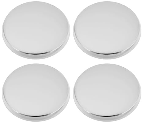 ECSiNG Lot de 4 bouchons d'évier pop-up de rechange avec filetage M8 en laiton chromé poli pour baignoire, évier, cuisine, salle de bain, argenté