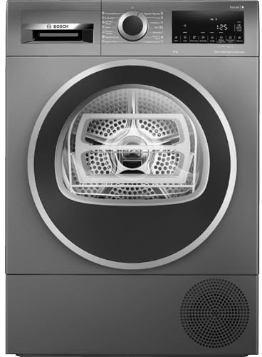 Bosch - Secadora con Bomba de Calor, Serie 6, 9 kg, AutoDry, Silenciosa, Media Carga, Antracita, WQG245DRES