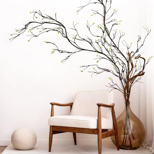 Kronabelle Rami di albero artificiali flessibili da 300 cm con ramoscelli di vite, edera in rattan, viti finte, piante da parete da appendere, rami da parete per giungla, Natale, matrimonio