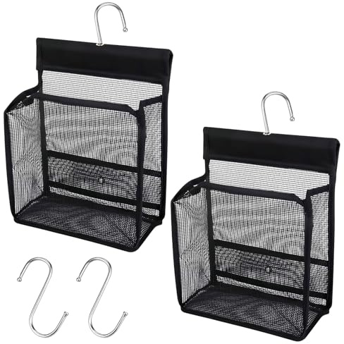 Wäscheklammerbeutel,2 Stück Wäscheklammerbeutel zum Aufhängen,Einfacher Aufhängehaken Wiederverwendbarer Wäscheklammerkorb Tragbar Verwendet für Wäscheklammern Duschgel Kosmetik Draußen Haus Garten
