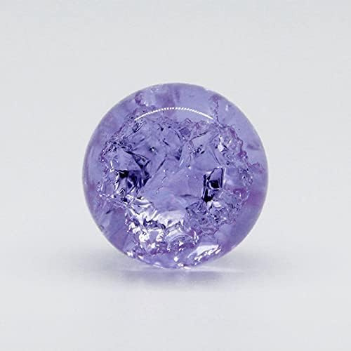 Cristallo Feng Shui Palla Fontana Acqua Bonsai Sfera di Vetro Ghiaccio Crack Palla Casa Giardino Decorazione Ornamenti Cracking Sfera, Purple, 30mm