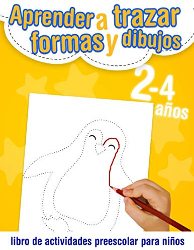 Aprender a trazar formas y dibujos - libro de actividades preescolar - para niños 2-4 años: 30 grandes formas de animales para trazar y colorear. ... el dibujo y la coloración. (Grafomotricidad)