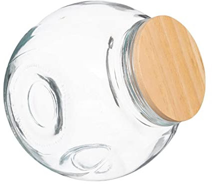 5five - tarro de cristal para caramelos con tapa de madera 1,5l