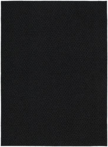 Garland Rug Town Square Black 8' x 10' Non Slip Area Rug for Living Rooms & Hallways, Stylish & Durable for High-Traffic Areas