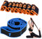 Hippodance Yoga Set, Yoga Stretch Gurt mit 8 Schleifen, Leicht zu Tragender und Hochelastischer Widerstandsbänder, Ideal für Heißes Yoga, Körperliche Therapie, Größere Flexibilität